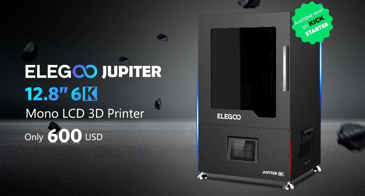 new release elegoo jupiter 128 6k mono lcd 3d printer