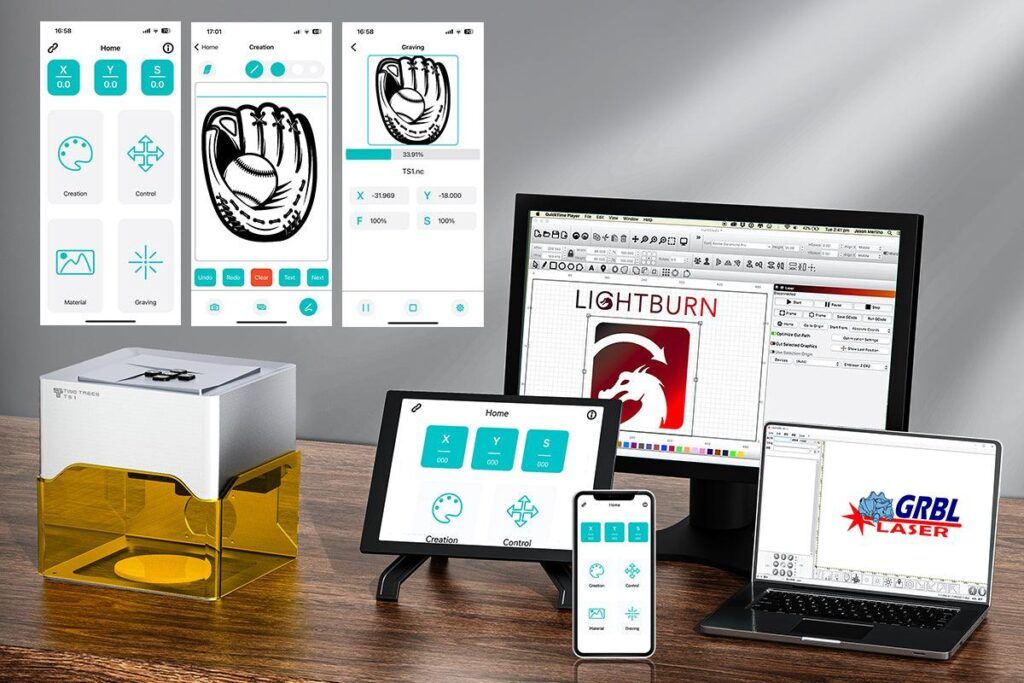 3DWork - TwoTrees TS1: review of this small-format laser engraver with a reasonable price - TS1 software - Review